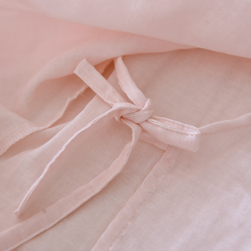 Floral Embroidery Cotton Gauze Kimono Loungewear - image 8