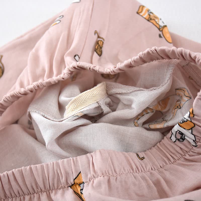 Couple Matching Cat Cotton Kimono Loungewear - image 15
