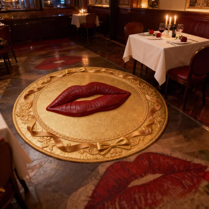 Red Lip 3D Effect Rug - image 3