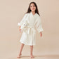 Solid Waffle Weave Cotton Child Bathrobe - image 1