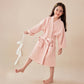 Solid Waffle Weave Cotton Child Bathrobe - image 5