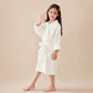 Solid Waffle Weave Cotton Child Bathrobe - image 2