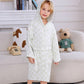 Checkered Hooded Cotton Gauze Child Bathrobe - image 8