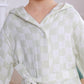 Checkered Hooded Cotton Gauze Child Bathrobe - image 9