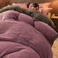 Sweet Home Printed Plush Bedding Set(4PCS) - Purple - King - image 9