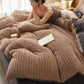 Plaid Textured Fluffy Bedding Set(4PCS) - image 3