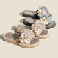 Chiffon Floral Linen House Slippers - image 0