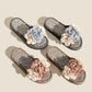 Chiffon Floral Linen House Slippers - image 1