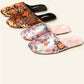 Retro Floral Embroidered Plush House Slippers - image 2