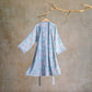 Charming Floral Cotton Gauze Kimono Robe - Light Blue - L - image 6