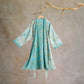 Weekend Escapades Natural Leaf Cotton Gauze Kimono Robe - Light Green - L - image 7