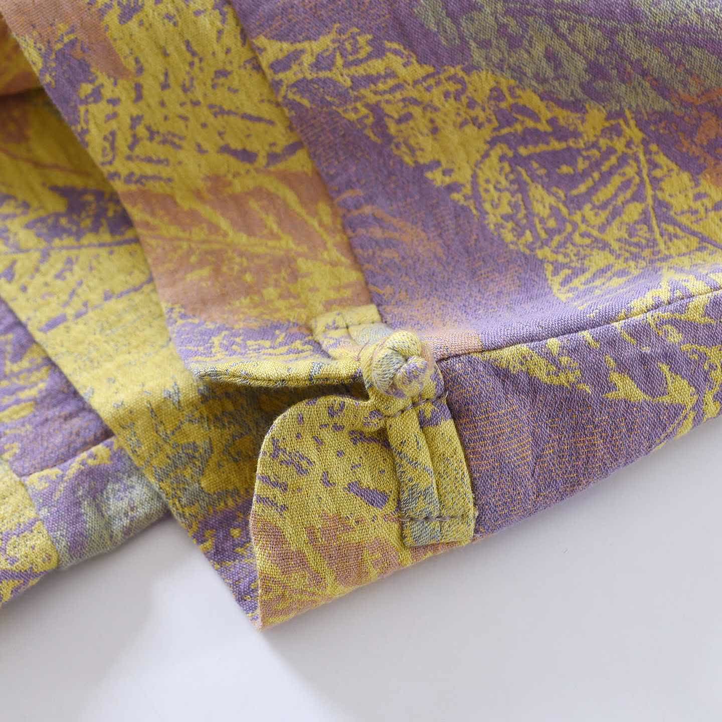 Oriental Style Leaf Pure Cotton Pajama Set - image 6