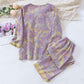 Oriental Style Leaf Pure Cotton Pajama Set - image 3