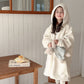 Simple Hooded Plush Zip-Up Child Robe - image 1