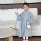 Simple Hooded Plush Zip-Up Child Robe - image 10