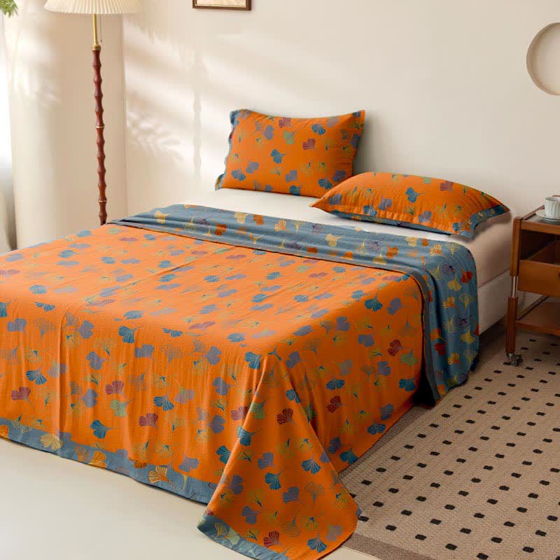 Ginkgo Biloba Cotton Jacquard Sheet Bedspread - image 5