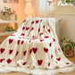 Heart Pattern Plush Fleece Throw Blanket - image 1