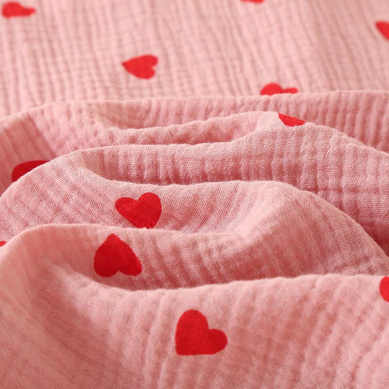 Heart Pure Cotton Gauze Button Nightgown - image 8