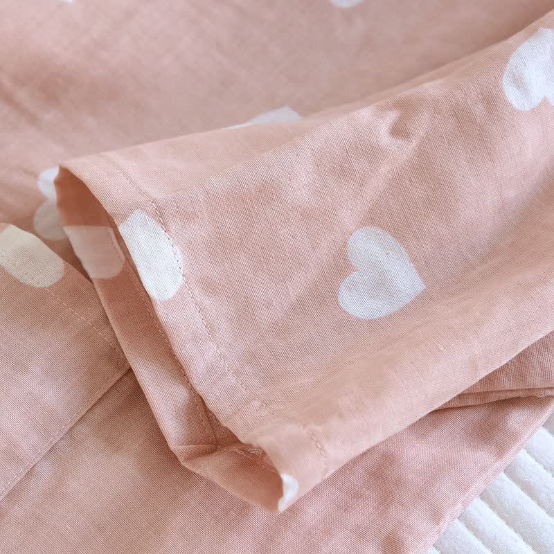 Heart Cotton Gauze Kimono Bathrobe - image 8