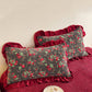 Vintage Rose Floral Velvet Ruffle Bedding - image 6