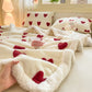 Heart Pattern Plush Fleece Throw Blanket - image 7