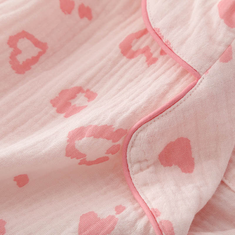 Heart Leopard Print Cotton Pajama Set - image 10