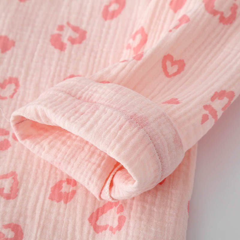 Heart Leopard Print Cotton Pajama Set - image 7