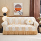 Jacquard Elastic Non-Slip Couch Slipcover - Yellow - Skirted - 4-Seater 92" - 118" - image 15