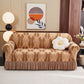 Jacquard Elastic Non-Slip Couch Slipcover - Coffee - Skirted - 4-Seater 92" - 118" - image 17