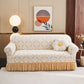 Ownkoti High-Stretch 3D Jacquard Couch Slipcover - Yellow - Skirted - 4-Seater 92" - 118" - image 14