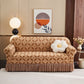 Ownkoti High-Stretch 3D Jacquard Couch Slipcover - Coffee - Skirted - 4-Seater 92" - 118" - image 3