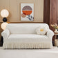 Elastic Full-Wrap Universal Fit Slipcover - Off-white -  4-Seater 92" - 118" - image 8