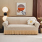 Elastic Full-Wrap Universal Fit Slipcover - Beige -  4-Seater 92" - 118" - image 10