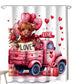 Heart & Cow Print Shower Curtain - image 1