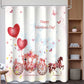 Heart & Cow Print Shower Curtain - C - 71"W x 79"L - image 3