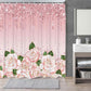 Romantic Rose Print Shower Curtain - C - 118"W x 71"L - image 5