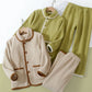 Solid Warm Plush Child Pajama Set - image 0
