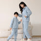 Solid Color Zip-up Warm Child Pajama Set - image 2