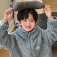 Solid Zip-up Hooded Child Loungewear Set - image 3
