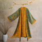 Ginkgo Biloba Cotton Gauze Kimono Robe - Green & Orange - 2XL - image 50