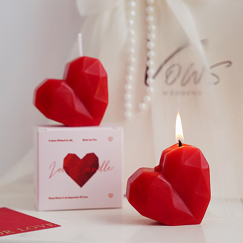 Romantic Handmade Heart Scented Candle - 4PCS - 1.26"W x 2.4"L x 2.12"H - image 0