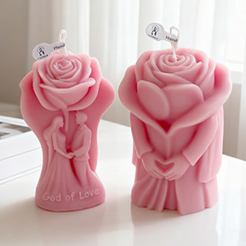 Romantic Rose Couple Scented Candle - image 2