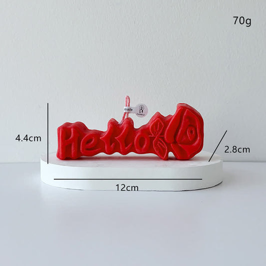 Creative Rose-Shaped Scented Candle - Red - 4PCS - 1.1"W x 4.72"L x 1.73"H - image 1