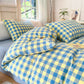 Checkered Pattern Pure Cotton Bedding Set - image 4