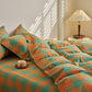 Cotton Checkered Button Closure Bedding Set - image 2
