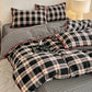 Reversible Vintage Plaid Cotton Bedding Set - Black - King - image 3