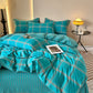 Reversible Oversized Grid Cotton Bedding Set - image 3