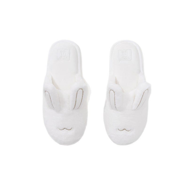 Cute Bunny Plush Closed-Toe Slippers - image 4