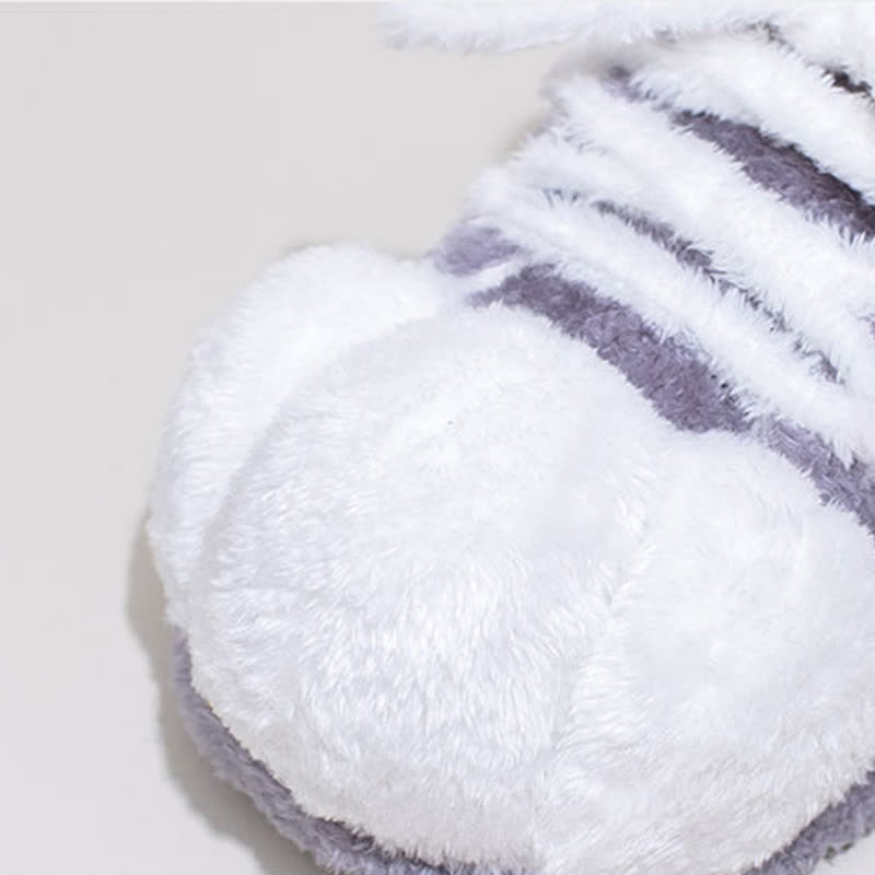 Cat Paw Lace-Up Closed-Toe Plush Slippers - image 14