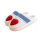 Heart Pattern Plush House Slippers - image 5